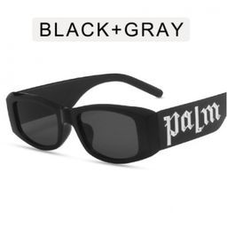 thumbnail for Black frame Punk letter fashion sunglasses new rectangular retro hip hop style high-grade hot girl sunglasses for women