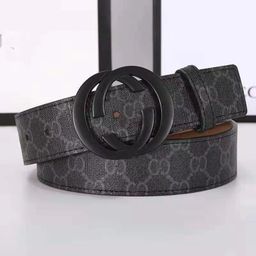thumbnail for New double G cloth men's belt smooth buckle business fashion trend simple young guy belt cross-border batch