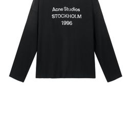 thumbnail for Spring and Summer 1996 Retro Distressed Logo Letter Printed T-Shirt Long-Sleeved Top Bottoming Shirt
