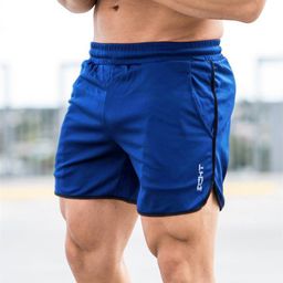thumbnail for Cross-border muscle fitness men&#039s sports shorts thin mesh quick-drying casual running breathable shorts middle pants men