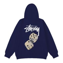 thumbnail for Cross-border foreign trade high-quality European and American trendy brand vintage dice hooded sweatshirt couple loose hoodie men's and women's jackets