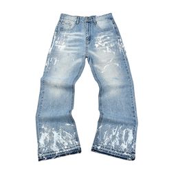 thumbnail for GALLERY DEPT. Denim Flared Pants Washed Old Stitched Jeans