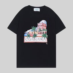 thumbnail for European and American fashion brand Casablanca short sleeve 23 years autumn and winter Casablanca T-shirt loose logo printing for teenagers