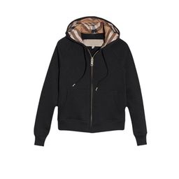 thumbnail for Cross-Border Three-Standard High-Quality B Brand Zip-Up Cardigan Women's Jacket Autumn Spring Winter Sweatshirt Hooded European and American Slim Fit Casual