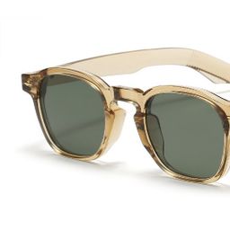 thumbnail for Óculos de sol com armação redonda clássica retrô europeia e americana estilo Hong Kong masculino e feminino proteção solar óculos de sol texturizados versáteis roupas de tendência de viagem