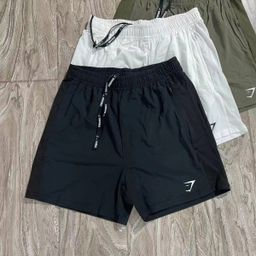thumbnail for Original Original packaging Gymshark quick-drying zipper shorts stitching design breathable sports fitness training men&#039;s running