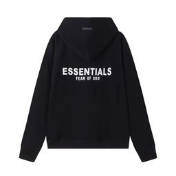 thumbnail for Foreign trade European and American fashion brand ESS fog three-dimensional letters classic autumn and winter fleece-lined men's and women's loose hooded sweater tide