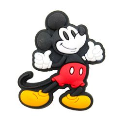 thumbnail for Cross-border Hot Sale Mickey Minnie Cartoon Diy Accessories Hole Shoes Shoes Flower Shoe Buckle Removable Soft Rubber Shoe Accessories