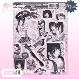 thumbnail for [Super full] new domi sticker July new product pack bust character shaped sticker pack ins hot girl sticker