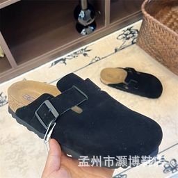 thumbnail for Birkenstock Shoes Pure Original Sangpo New Leather Cork Inner Heightening Thick Sole Couple Birkenstock Shoes Men and Women Slippers Summer Outer Wear