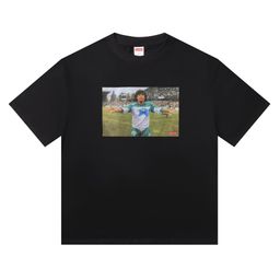 thumbnail for New European and American trend cotton round neck T-shirt English logo men&#039;s and women&#039;s loose version T-shirt couples short sleeve tee