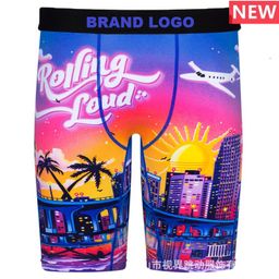thumbnail for Ethika's Same Men's Underwear Boxer Trbottomy Brand Shorts Ice Silk Print Sports Quick-Drying Extbottomed Leggings