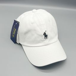 thumbnail for Ruff hat RL horse standard curved brim baseball cap women's pure cotton washing cloth peaked hat men's high quality POLO pony hat