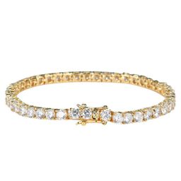 thumbnail for Cross-border simple high-end tennis bracelets, full diamond zirconia titanium steel bracelets, men's and women's non-fading jewelry bracelets