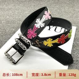 thumbnail for CH Crowe Sword Belt Men&#039s Roller Hollow Evergreen Vine Women&#039s Belt Star Same Style Punch Retro Heart