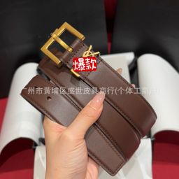 thumbnail for Yangshulin Waist Bestseller Top Layer Genuine Leather Women's Belt 3.0cm Fashionable Versatile Casual Cross-border Exclusive