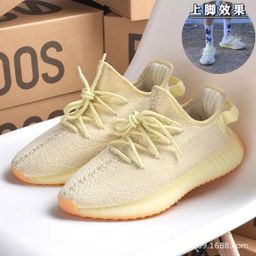 thumbnail for Fashion Coconut Shoes Men's and Women's 350 Black Raw Rubber Soft Sole Breathable Mesh Shoes Putian sneaker Casual Shoes
