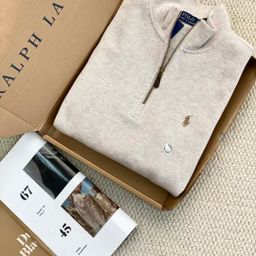 thumbnail for Scannable RL 7-color half-zipper sweatshirt with long sleeves for men and women,