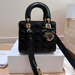 thumbnail for D family Lady bow diamond lattice crossbody bag women's new fashion lady concubine bag lambskin shoulder bag