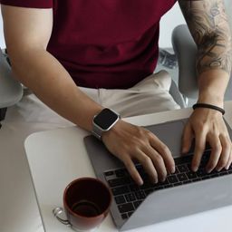 thumbnail for Men's Half-high Collar Knitted Short-sleeved T-shirt 2025 New High-end White Slim-fit T-shirt Hong Kong-style Vintage Top