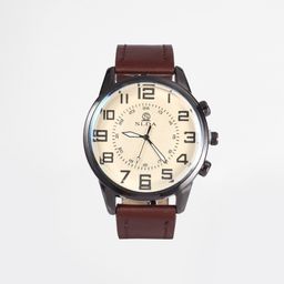 thumbnail for Popular Fashion Business Belt Simple Men's Watch Men's Casual Retro Digital Dial Student Quartz Watch Wholesale