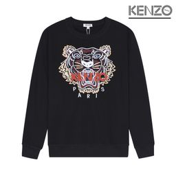 thumbnail for Cross-border drop-off trendy brand autumn and winter tiger head Kensan embroidery fashion and versatile cotton couple same crew neck sweatshirt