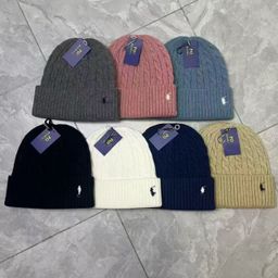 thumbnail for Autumn and Winter Casual Embroidered Knit Hat, Fashionable Cable-Knit Versatile Couple's Beanie, Twist-Patterned Wool Hat, Cold Weather Hat