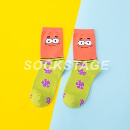 thumbnail for Owen 5 SpongeBob SquarePants Octopus Pai Big Star Co-branded Tide Socks Skateboarding Casual Socks Basketball Socks Mid Tube