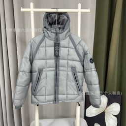 thumbnail for Cp Overseas Exclusive Company Men&#039s Plaid Quilted Badge Lens American Style Hooded Jacket Outdoor