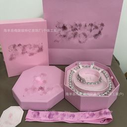 thumbnail for Shijia's new original full diamond love necklace bracelet earrings set factory direct sales
