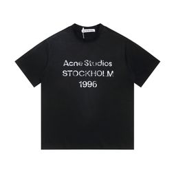thumbnail for Cross-border INS trendy brand AC1996 washed and worn distressed letter print high street long sleeve loose men's and women's couple T-shirt