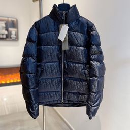 thumbnail for 2023 Winter new fashion trendy men&#039s down jacket European stand collar white duck down bread jacket down jacket