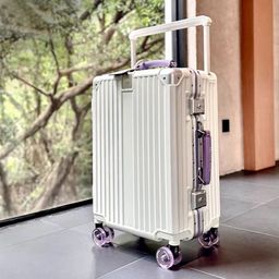 thumbnail for Large Capacity Wide Handle Luggage Suitcase 20inch Inch Carry-On Suitcase with Aluminum Frame 24inch Inch Anti-Drop Travel Suitcase with Combination Lock