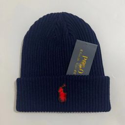 thumbnail for Winter pony embroidery woolen hat unisex trendy European and American simple knitted hat outdoor warm and cold-proof pullover hat