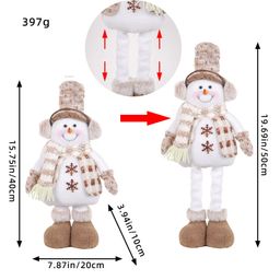 thumbnail for Muñeco de Nieve Navideño Elástico al por Mayor del Fabricante, Nuevo Muñeco de Reno Tejido, Decoración Navideña para Ventanas, Adornos