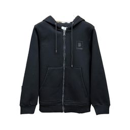 thumbnail for High-quality autumn/winter embroidered label men's hooded cardigan, zip-up sweatshirt, plaid jacket