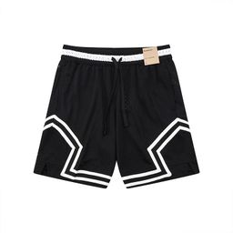 thumbnail for Shorts esportivos masculinos de basquete para treino, com comprimento até o joelho, respiráveis, de secagem rápida, com grande tecido de malha, estilo AJ transfronteiriço.