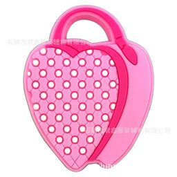 thumbnail for barbie shoe buckle pink barbie hole shoes shoe flower PVC flexible glue Amazon special for DIY accessories decorative buckle