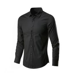 thumbnail for White shirt men's long-sleeved iron-free business formal fit Korean version of the professional work men's white casual suit shirt