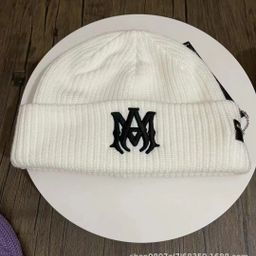 thumbnail for Amiri Casual Style Unisex High-Quality Knitted Embroidered Letter Beanie Hat Couple's Knitted Hat in Stock