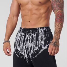 thumbnail for New American Trendy Brand Youngla Men's Sports Shorts Jogging Sports Fitness Training Casual Loose Straight Pants