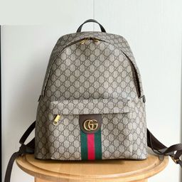 thumbnail for G home shoulder bag casual backpack print G letter travel business office backpack rubber black leather double backpack