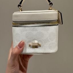 thumbnail for Olaikoujia new Trail mini box makeup bag, vintage chain crossbody bag, classic monogram cylindrical bag