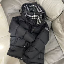 thumbnail for Cross-Border Plus-Size Winter Classic Fashion Cold-Resistant Warm Thickened Detachable Sleeve Black and White Striped Men's Jacket