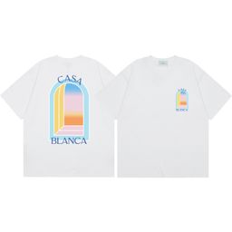 thumbnail for Cross-border 2024 Spring and Summer New Casablanca CasablancaLOGO Print Men's and Women's Loose Short-sleeved T-shirt