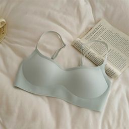 thumbnail for Low-Cut Liquid Foundation Style Invisible Slimming Seamless Bra for Women, New Thin Style, Large Bust Minimizing, Push-Up Bra