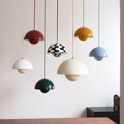 thumbnail for Original quality Danish designer flower bud pendant lamp VP1 Nordic restaurant minimalist bedroom bedside bar fixture