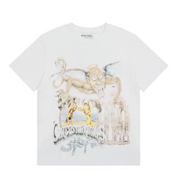 thumbnail for Travis Short Sleeve M Ji Scott Little Yellow Duck Cactus Lightning Rap Tour TS Collaboration Couple Hip Hop T-Shirt