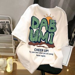 thumbnail for 2025 Explosions Cartoon Short-sleeved T-shirt Men and Women&#039;s National Fashion Design Sense Printing Couple Summer Loose Top T-shirt Women