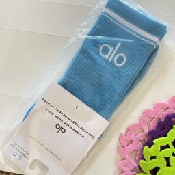 thumbnail for alo four seasons men's and women's socks, cotton socks, mesh yoga socks, medium and high training sports socks, long leg fitness casual socks